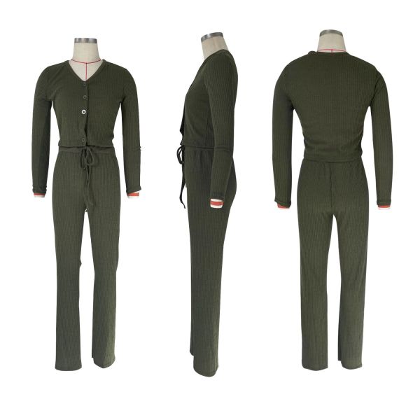 Knitted wool two-piece set