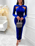 Round Neck Solid Pink Slim Fit Off Shoulder Dress