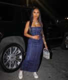 Bra less denim sexy dress