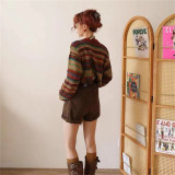 Striped contrast knit