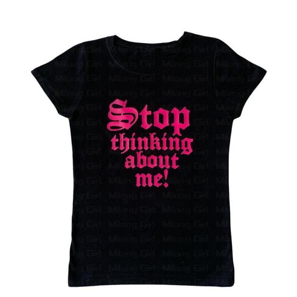 Short sleeved slim fitting English printed top
