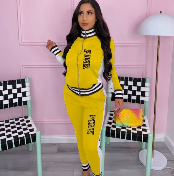 Printed jacket set, sportswear two-piece set