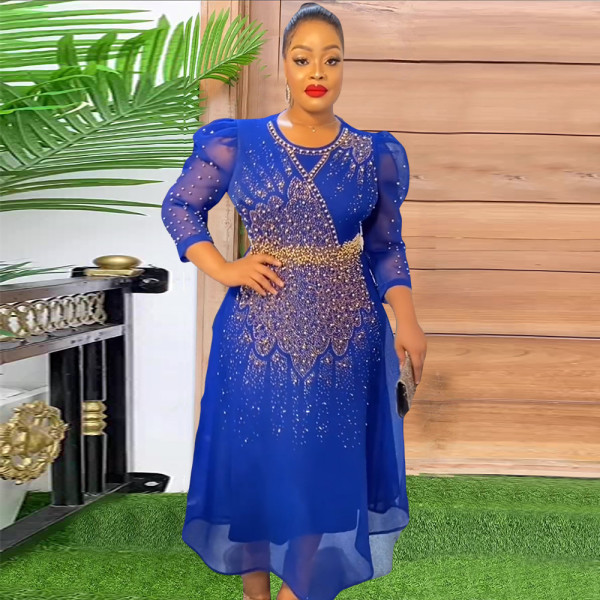 Pin bead hot diamond dress