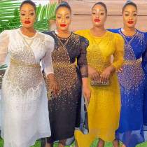 Pin bead hot diamond dress