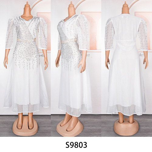 Pin bead hot diamond dress