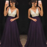 Sequin Deep V Sexy Dress Long Dress
