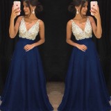 Sequin Deep V Sexy Dress Long Dress