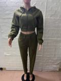 Short top and drawstring pants