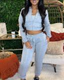 Short top and drawstring pants