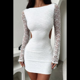 Lace sheer dress