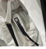 Standing collar zippered short jacket