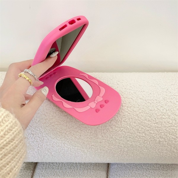 Flip phone design mirror suitable for iPhone 15 Promax Apple 13/14 phone case 11/12