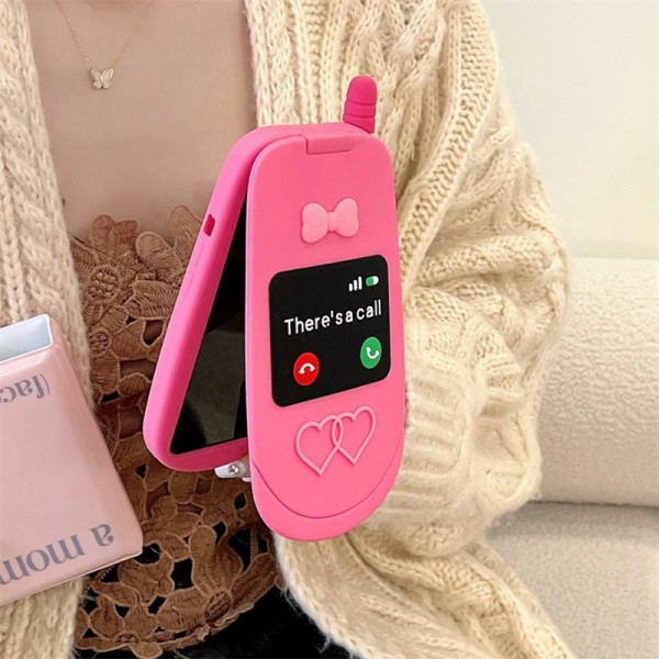 Flip phone design mirror suitable for iPhone 15 Promax Apple 13/14 phone case 11/12
