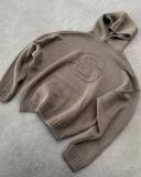 Woolen loose long sleeved pullover versatile basic hoodie