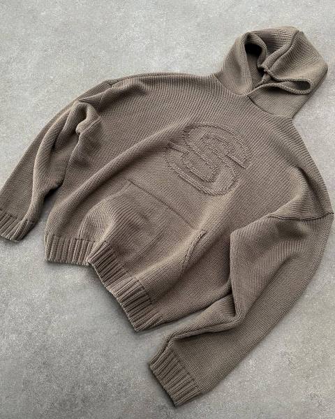 Woolen loose long sleeved pullover versatile basic hoodie