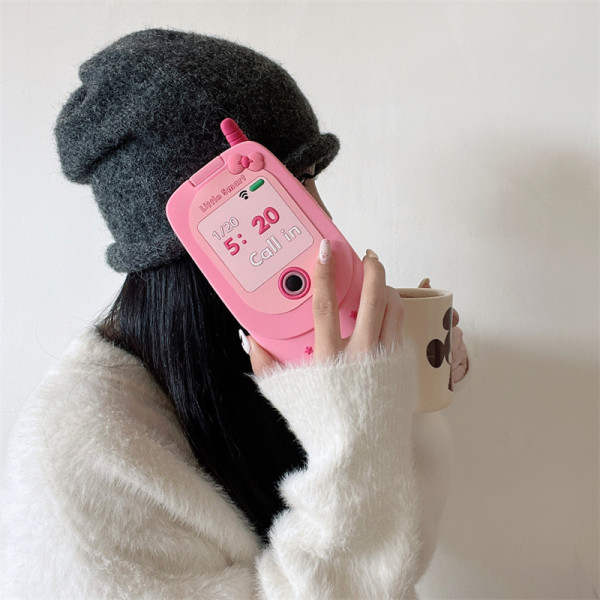 Flip phone design mirror suitable for iPhone 15 Promax Apple 13/14 phone case 11/12