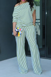 Asymmetric sleeve slanted shoulder two-piece set