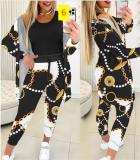 Fashionable and sexy striped three piece set