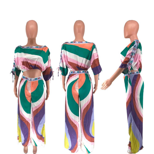 Personalized printed pants set