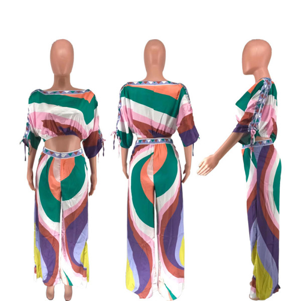 Personalized printed pants set