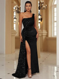 Single Shoulder Dress Evening Dress