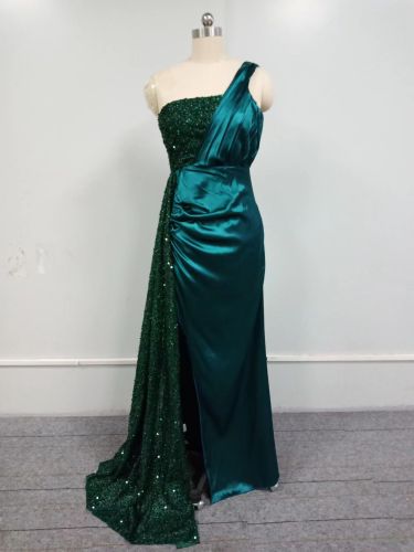Single Shoulder Dress Evening Dress