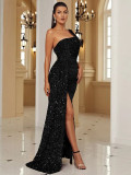 Single Shoulder Dress Evening Dress
