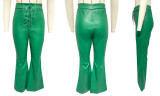 Sexy high waisted pants, flared pants, leather pants