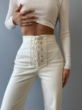 Sexy high waisted pants, flared pants, leather pants