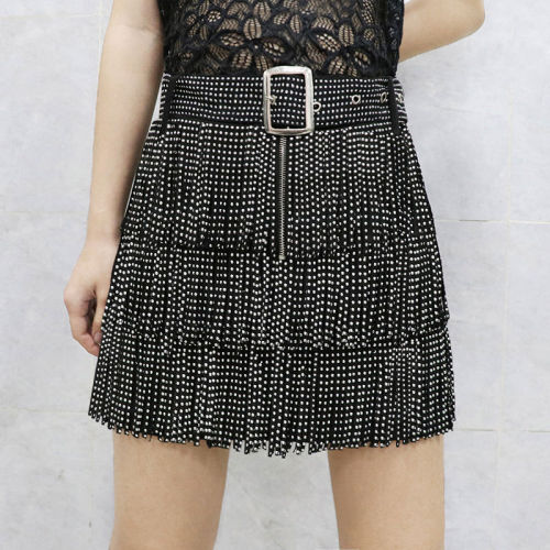 Slim fit and slim high waisted A-line skirt, half length skirt