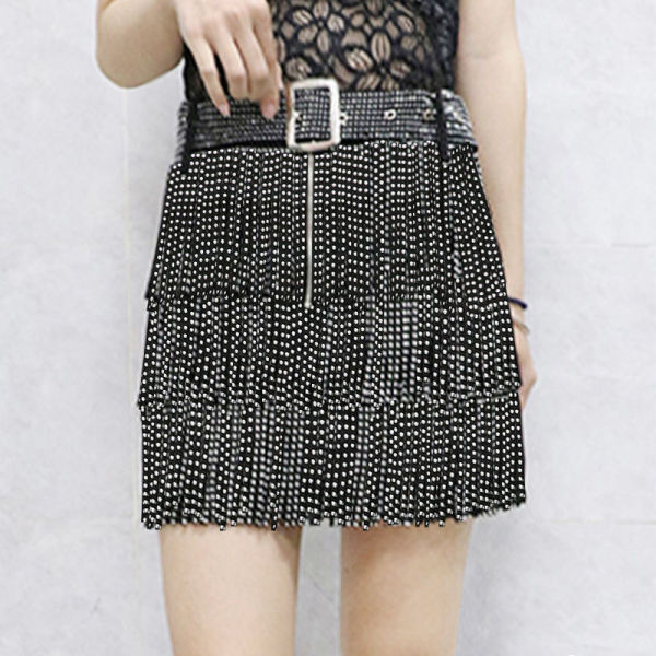 Slim fit and slim high waisted A-line skirt, half length skirt