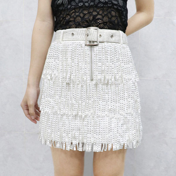 Slim fit and slim high waisted A-line skirt, half length skirt