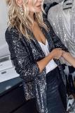 Multi color sequin long sleeved temperament small suit jacket