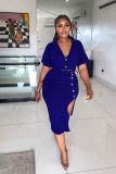 Small suit short sleeved suit split skirt