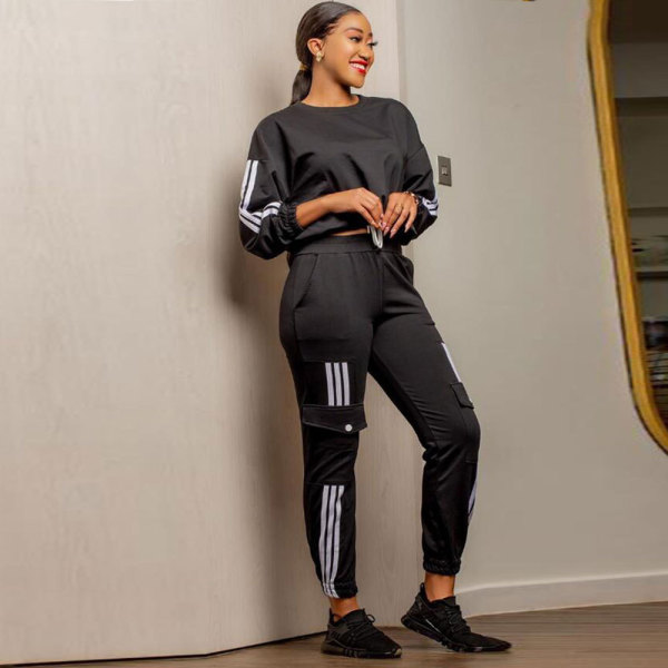 Casual pants pullover set