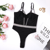 Two tone camisole jumpsuit, fun lingerie set