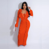 Tie up slim fit dress