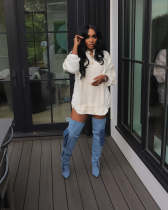 Women's cotton casual loose patchwork knitted drawstring cotton jacket Women's cotton casual loose patchwork knitted drawstring cotton jacket