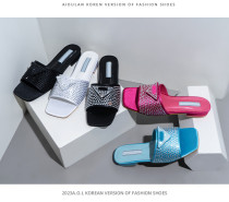 Triangle logo thick heel oversized women's shoes