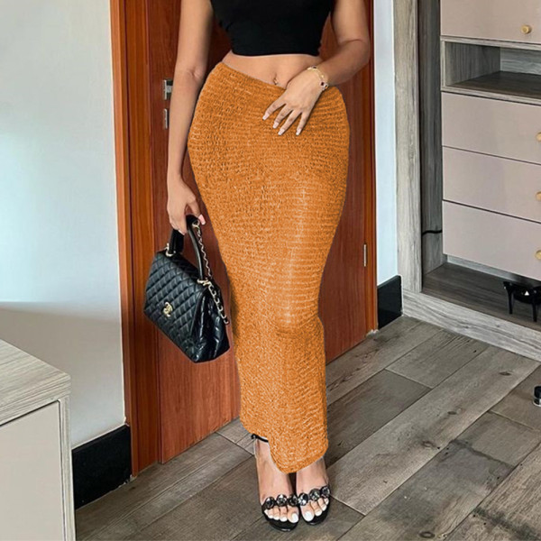 Sexy slim fit drape wrap hip skirt
