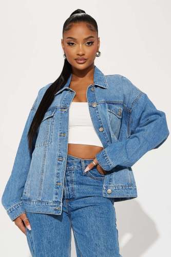 Loose casual regular denim jacket