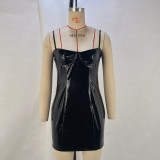 PU camisole dress