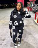 Digital printed hoodie sports suit