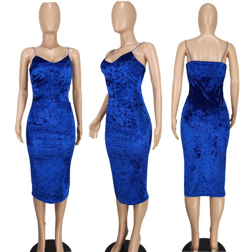 Sexy and fashionable camisole strapless dress