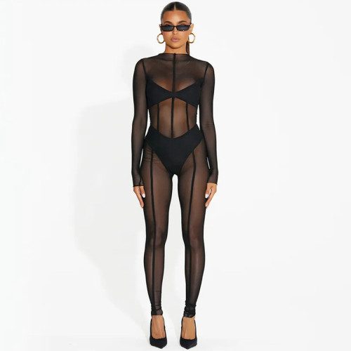 Women's sexy perspective jumpsuit
