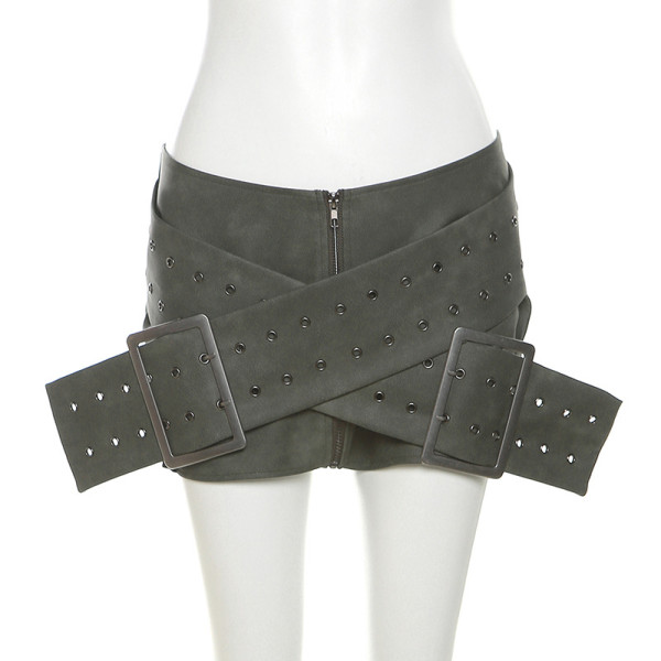 High waisted, hip wrapped, leg length skirt