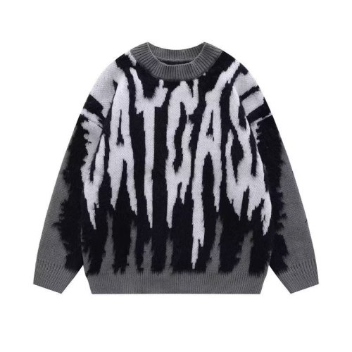 Wearing a knitted sweater over a student's personalized street hair jacket