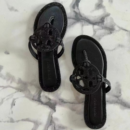 Full leather flat bottomed flip flops both inside and outside
