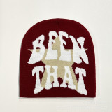 Letter Jacquard Knitted Hat