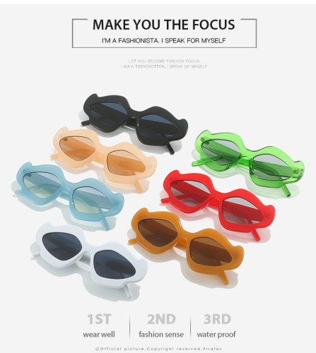Fashionable hip-hop irregular internet celebrity sunglasses
